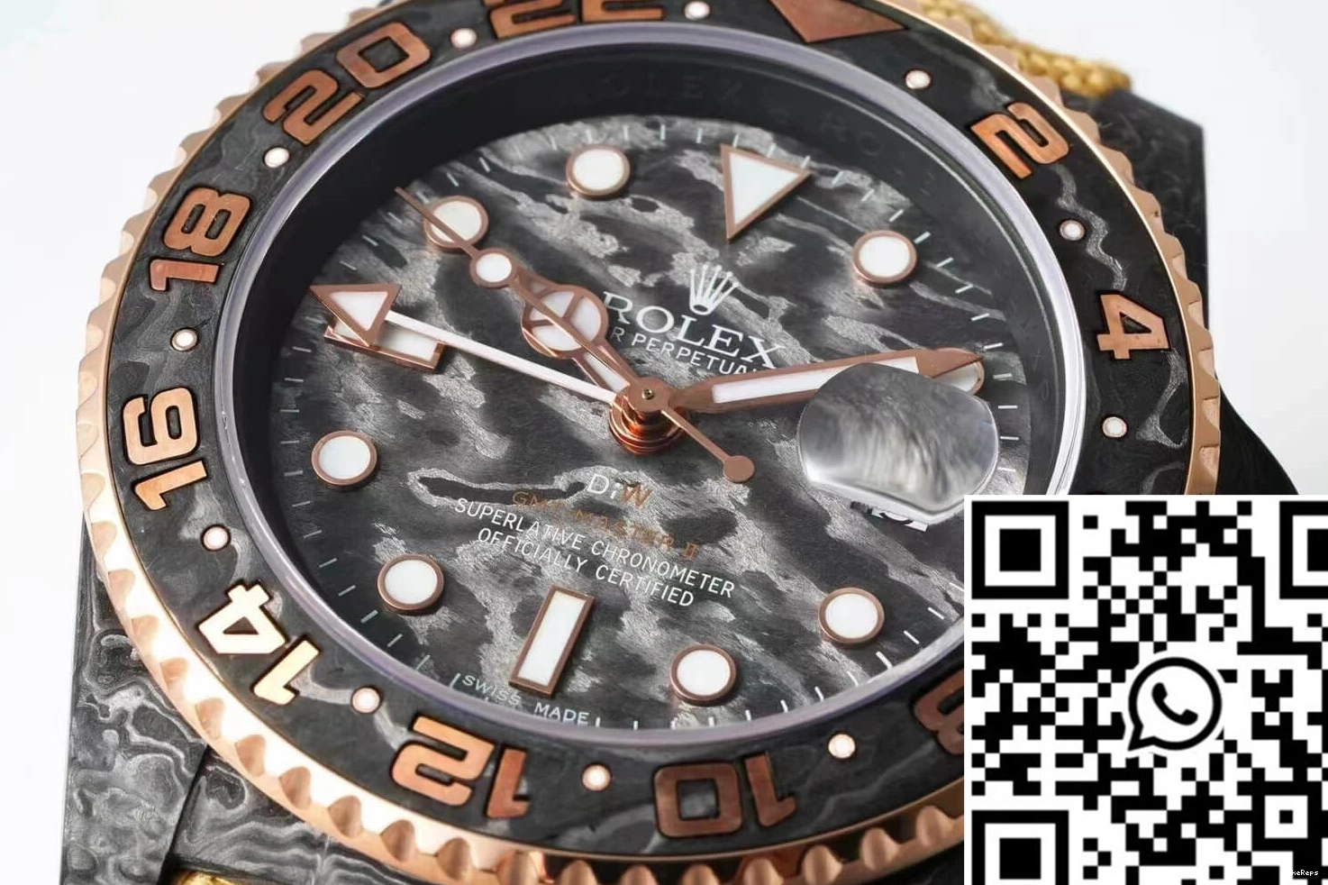 Diw Strap II Fabric Fiber Yellow GMT-MASTER Rolex Carbon 0418